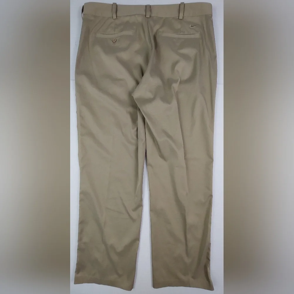 Nike Golf Dri Fit Pants Mens Size 36x32 Khaki Tan Casual Stretch 472532-235